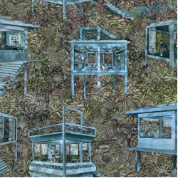 Arte Décors & Panoramiques  Palafitas Amazonia 97582 Azure