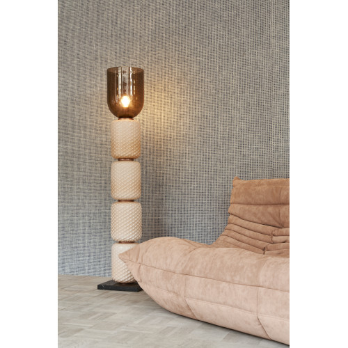 All Naturals Waffle Weave 85533A Warm Grey