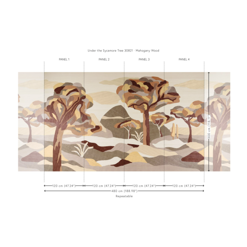 Emblème Under the Sycamore Tree 30821 Mahogany Wood