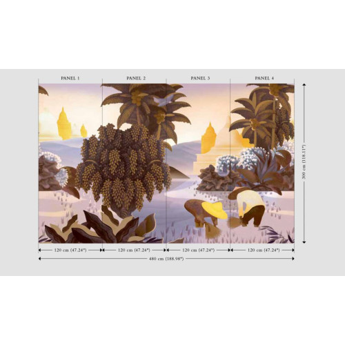 Arte Décors & Panoramiques  Hills of Sapa 97590 Twilight