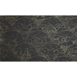 Moooi Wallcovering Tokyo Blue - Indigo Macaque MO3001 Ivory