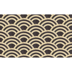 Moooi Wallcovering Tokyo Blue - Lucky O's MO3040 Birch & Black