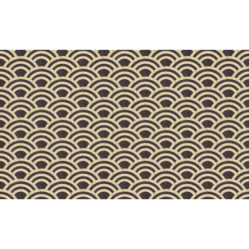 Moooi Wallcovering Tokyo Blue - Lucky O's MO3040 Birch & Black