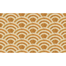 Moooi Wallcovering Tokyo Blue - Lucky O's MO3041 Birch & Gold