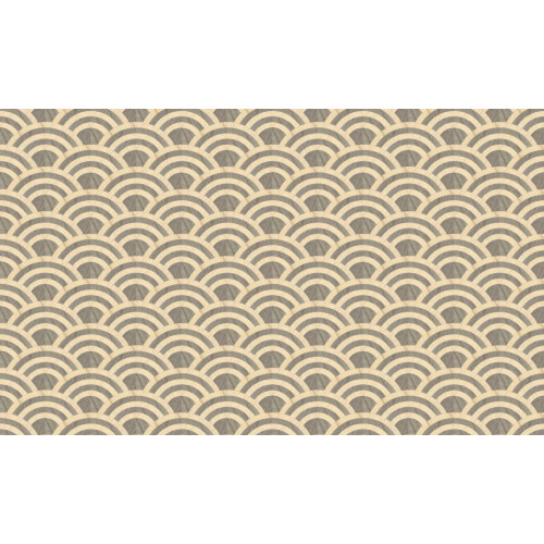 Moooi Wallcovering Tokyo Blue - Lucky O's MO3042 Birch & Silver