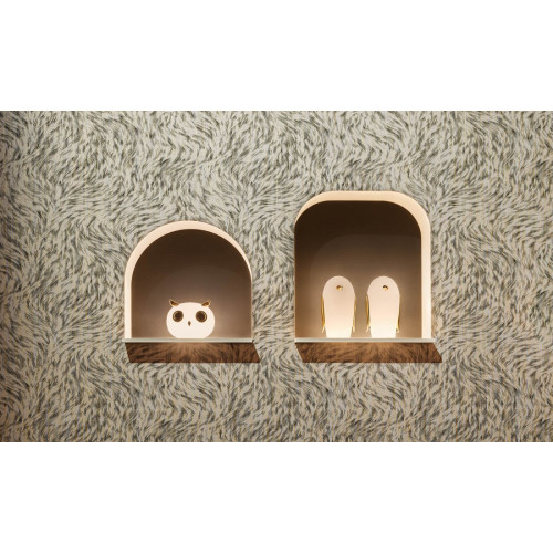 Moooi Wallcoverings Extinct Animals Blushing Sloth MO2041 Smoke