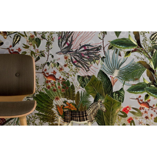 Moooi Wallcoverings Extinct Animals Menagerie of Extinct Animals MO2072 Ivory